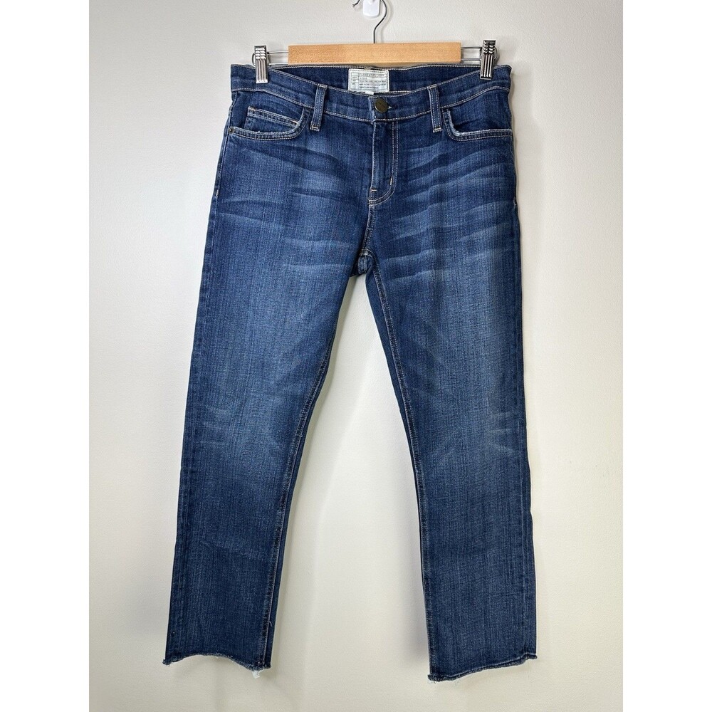 Current Elliott Jeans The Cropped Straight Women 26 (30x24) Raw Hem Casual Urban